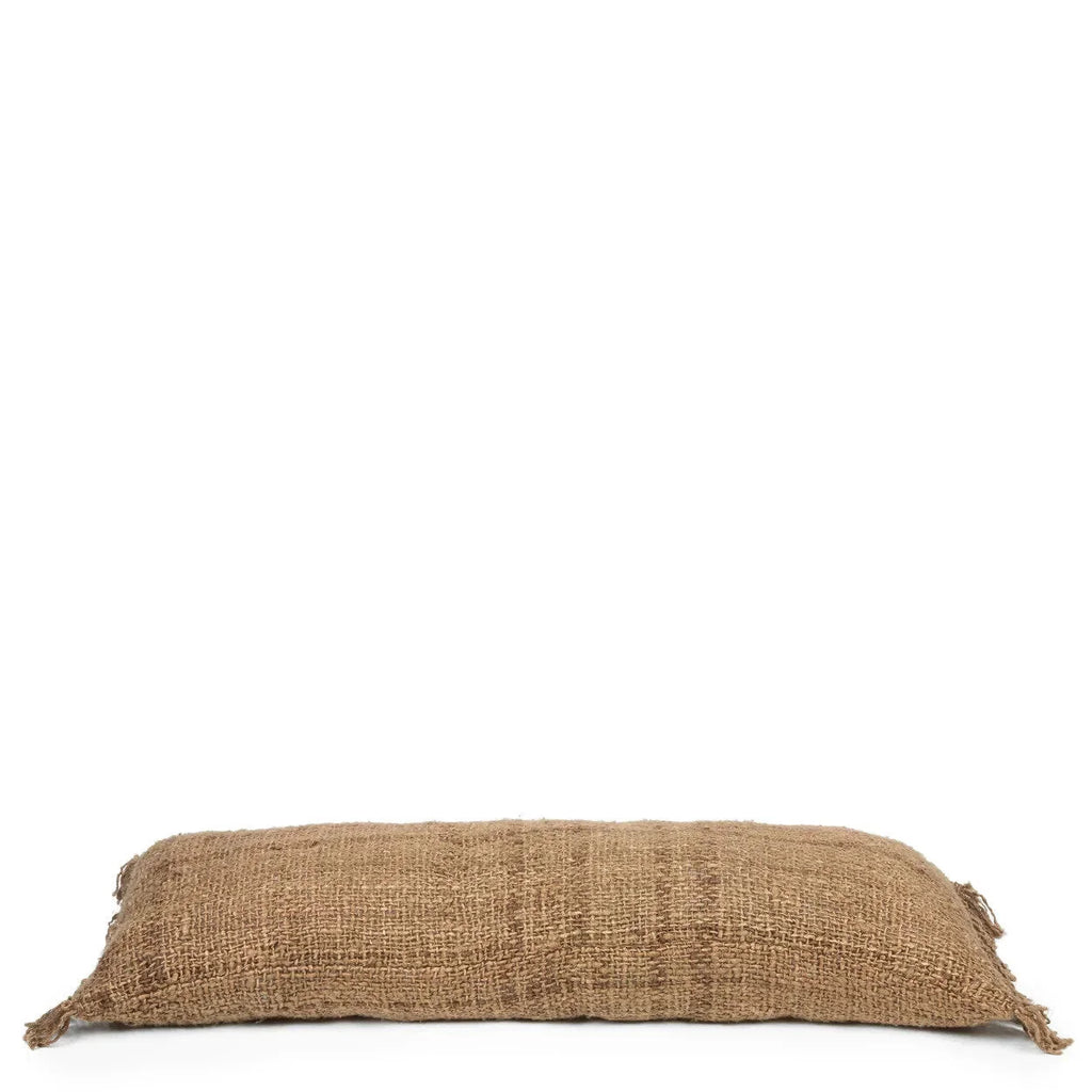 Housse de coussin rectangulaire marron en coton 35x100 cm, coussin ou stoppe-ventes