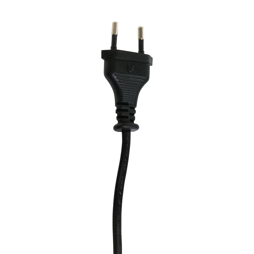 Prise électrique noire à deux broches pour lampe arc filaire métal noir