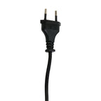 Prise électrique noire à deux broches pour lampe arc filaire métal noir