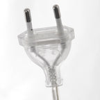 Prise électrique à deux broches avec câble pour Lampadaire arc en métal brossé