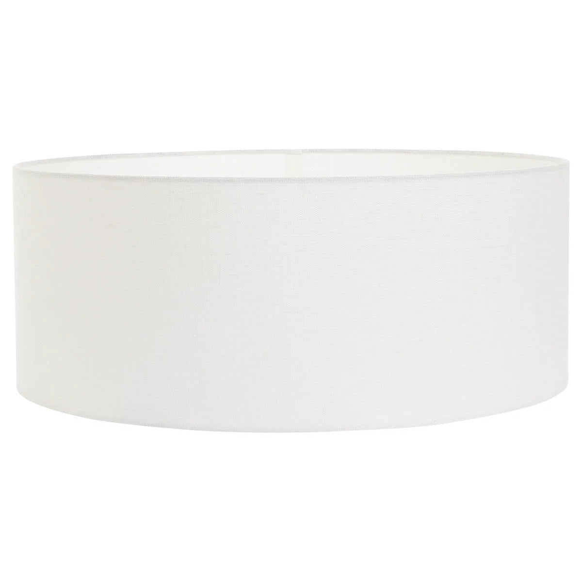 Abat-jour tambour blanc pour lampadaire arc en métal noir H240 cm