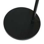 Base de lampe ronde en métal noir pour Lampadaire arc en métal noir abat-jour blanc tambour H240 cm