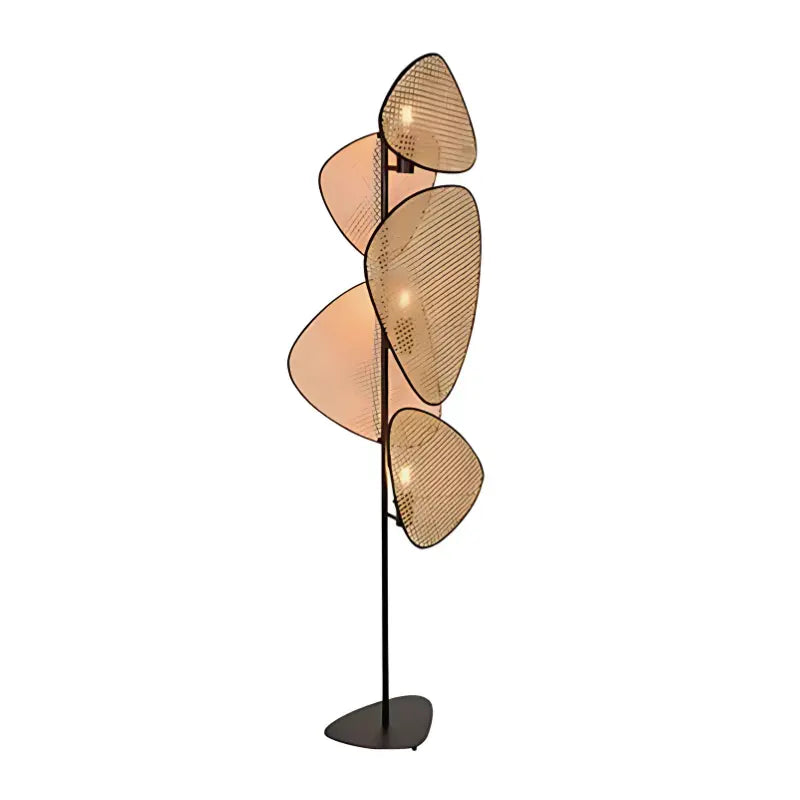 Bodenlampe aus Rattan