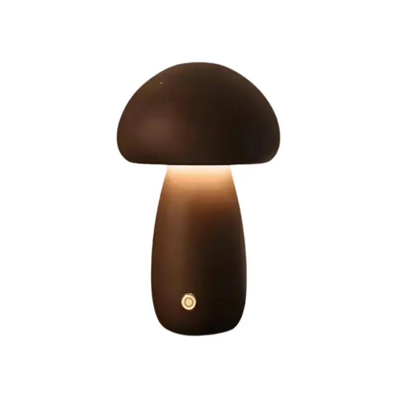 Pilzlampe aus Holz