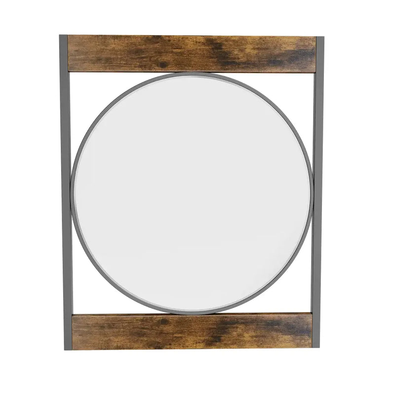 Spiegel aus Holz und Eisen