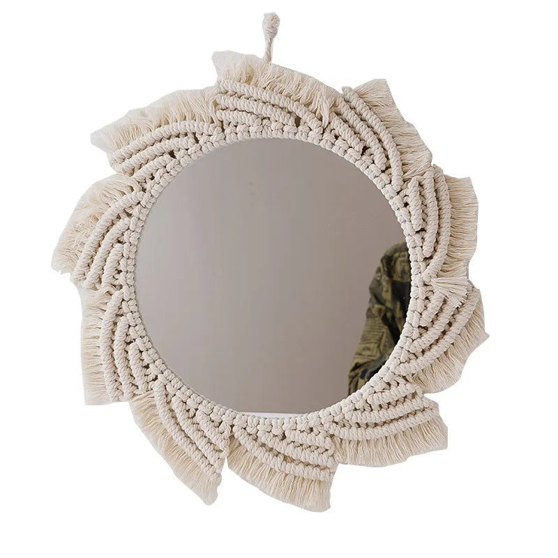 Makramee-Spiegel im Boho-Design