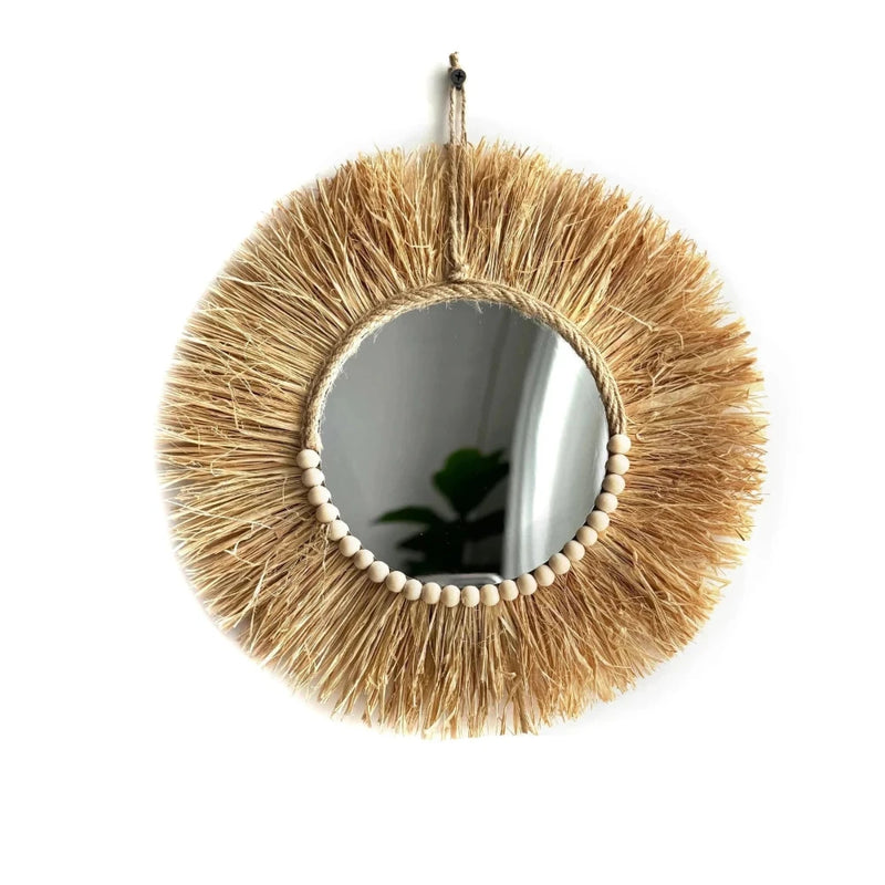 Sonnenspiegel aus Raffia