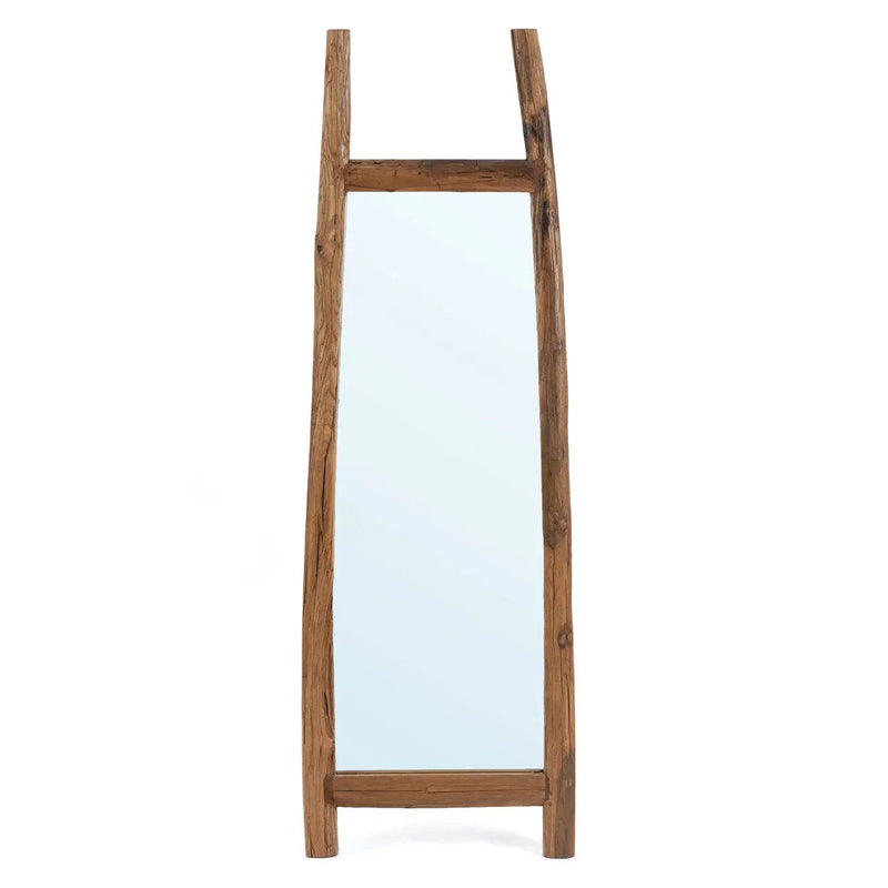 Rechteckiger Standspiegel aus recyceltem Teak 170 cm
