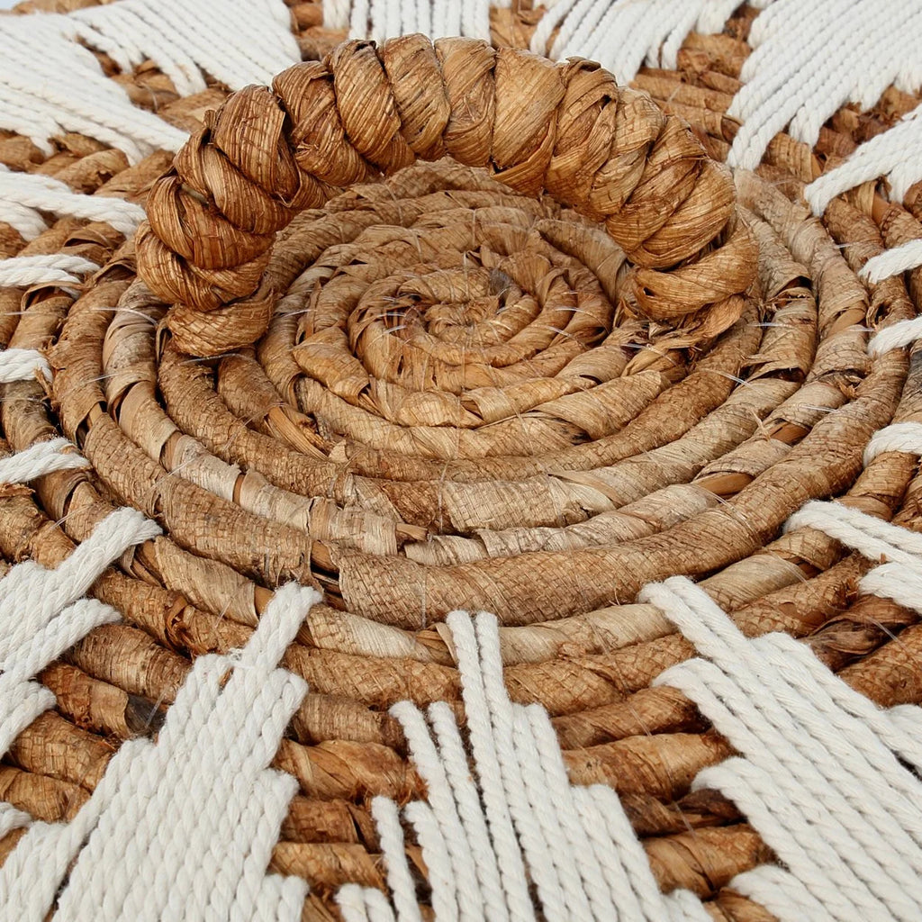 Panier à linge en feuille de bananier avec couvercle