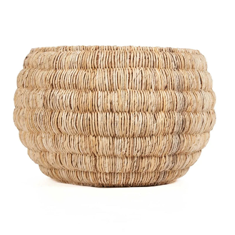 Runder Korb aus Bananenblatt Natur 58x37 cm