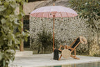 Parasol en tissu rose poudré 250 cm