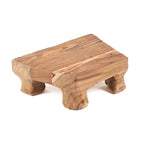 Plateau en bois de teck naturel 30x20 cm rectangulaire