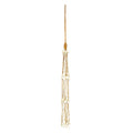 Collier de pendentif en bambou tressé couleur naturelle