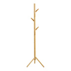 Porte-manteau sur pied en bambou clair forme arbre H163 cm
