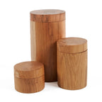 Pot décoratif en racine de teck sculptée finition naturelle
