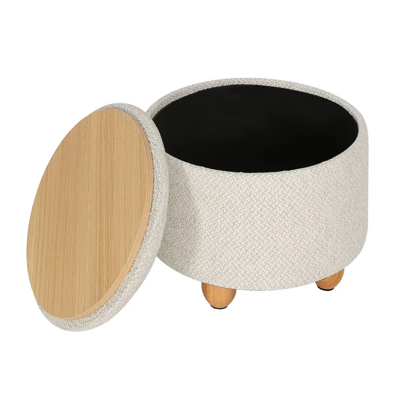 Pouf de rangement rond