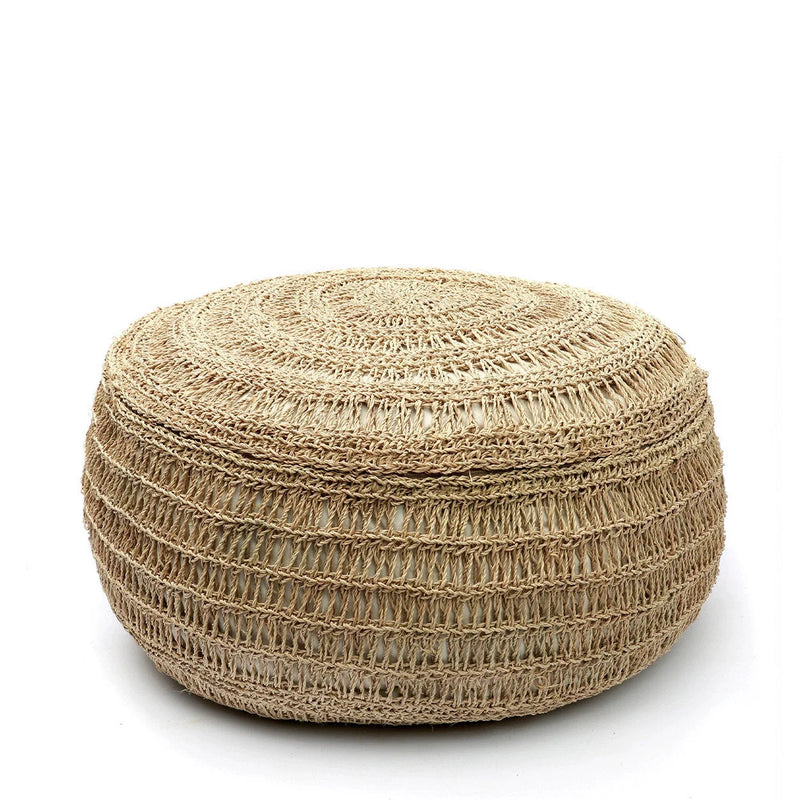 Runder Pouf aus Naturseegras – Ø60 cm