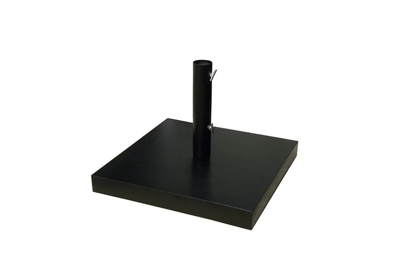 Sonnenschirmständer aus pulverbeschichtetem Stahl Schwarz 45 kg quadratisch