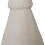 Suspension artisanale en papier-mâché blanc cassé 17x23 cm, vue arrière