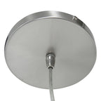 Canopée de plafond en métal brossé pour suspension cylindre tissu blanc Ø50 cm