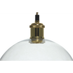Suspension en verre clair avec douille en laiton pour la lampe Hängelampe Natalie 100 Klar