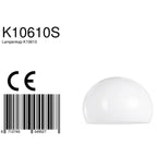 Abat-jour blanc en plastique hémisphérique pour suspension diamètre 38 cm