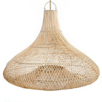 Suspension en rotin conique XL – Naturel – Ø120 cm