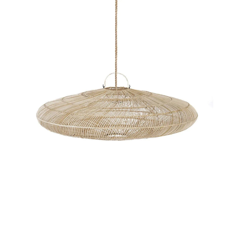 Hängeleuchte aus Rattan Macaron Natur 110 cm handwerklich gefertigt - L