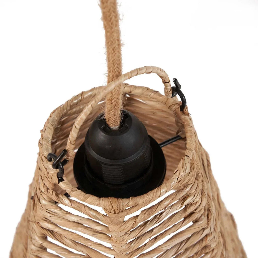 Suspension en rotin naturel 20 cm design minimaliste