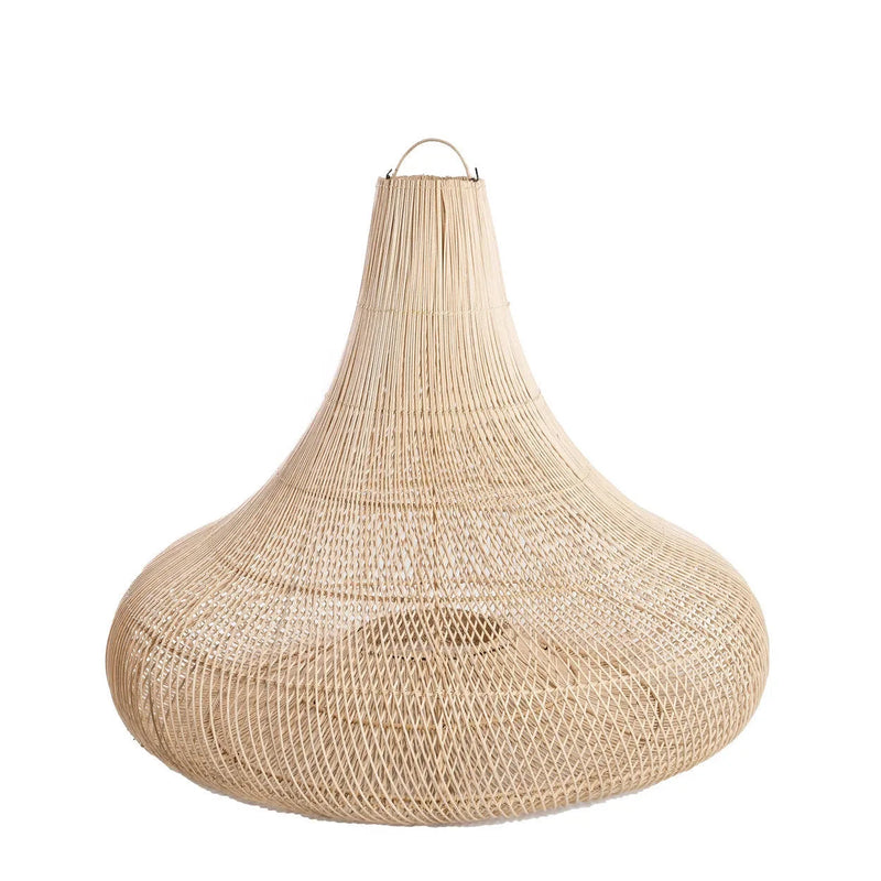 Hängeleuchte aus Rattan Natur in Glockenform Ø75 cm