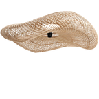 Hängeleuchte aus Rattan natur in Wellenform, durchbrochen geflochten – Ø115 cm