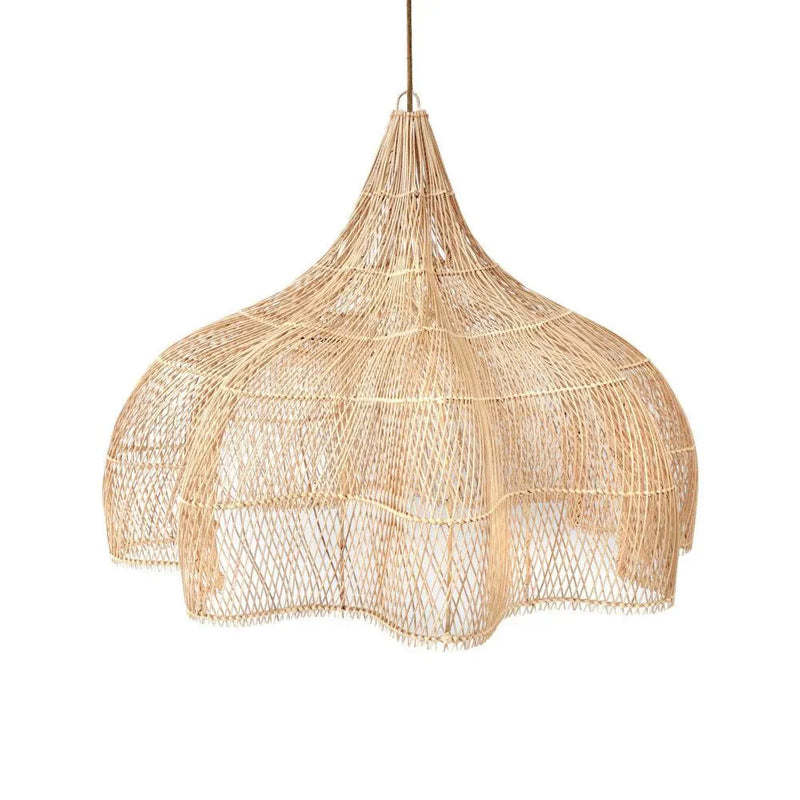 Suspension rotin naturel XL 110 cm