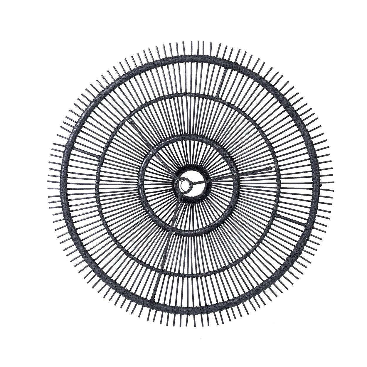 Suspension rotin noir - Ø60 cm