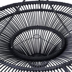 Suspension rotin noir - Ø60 cm