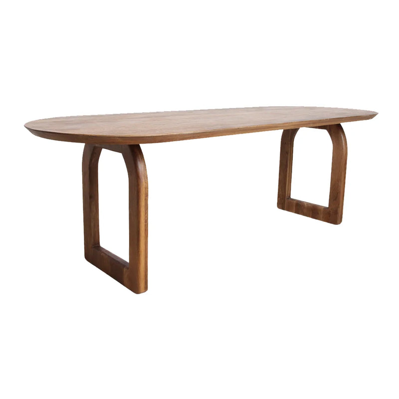 Esstisch aus Mangoholz in Braun mit offenen Beinen – 240x90 cm