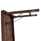 Klappbarer Esstisch aus recyceltem Holz in patiniertem Braun – 173x60 cm