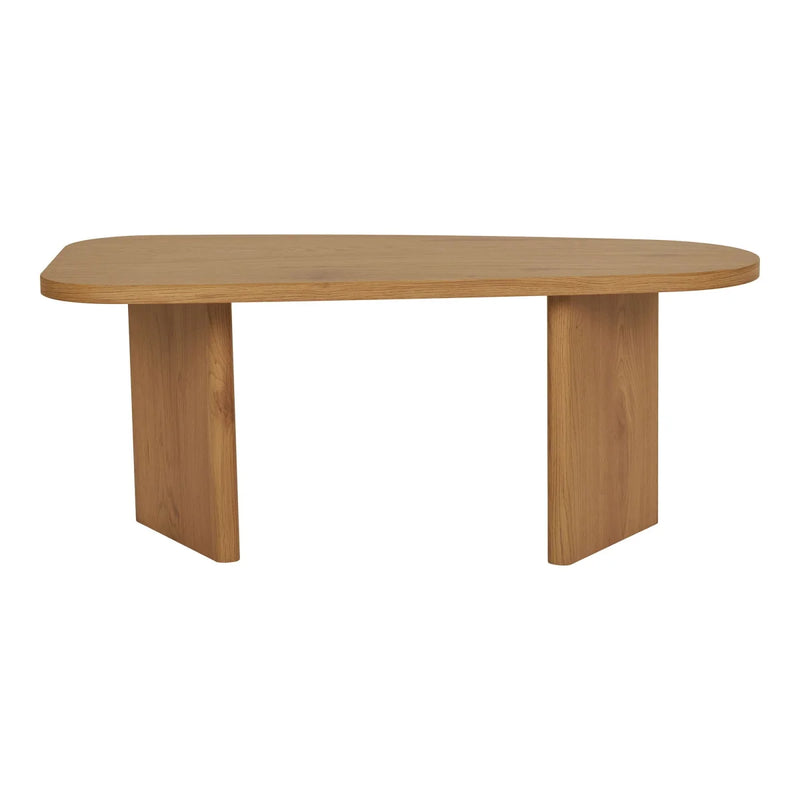 Couchtisch oval aus Naturholz fürs Wohnzimmer – 50x100 cm