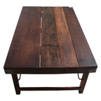 Table basse pliante en bois massif brun esprit atelier 120x75 cm