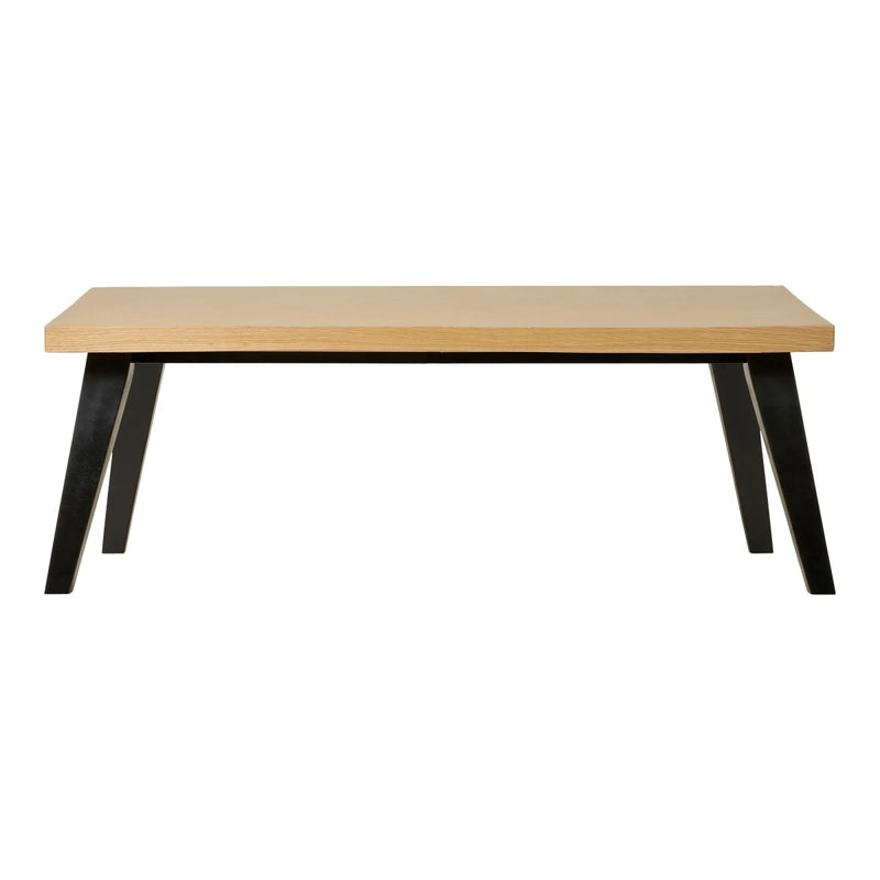 Rechteckiger Couchtisch aus Naturholz und schwarzem Metall – 120x60 cm