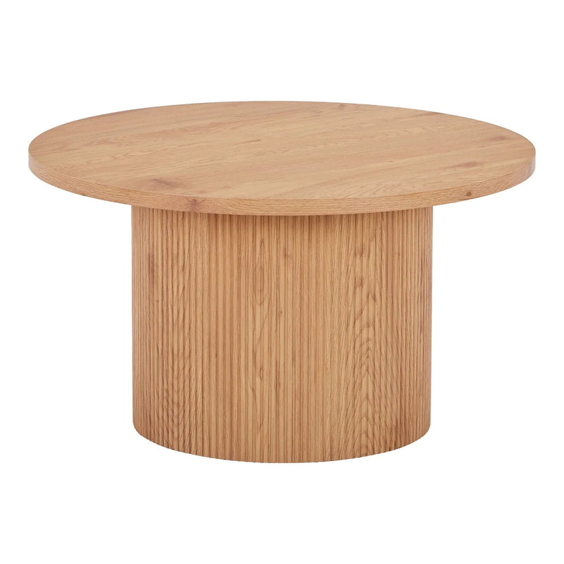 Runder Couchtisch aus MDF in Naturholzoptik Ø80 cm