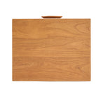 Poignée circulaire en bois teck massif de table de chevet 50x40 cm