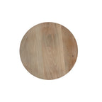Planche à découper ronde en bois de manguier naturel sculpté, Ø50 cm