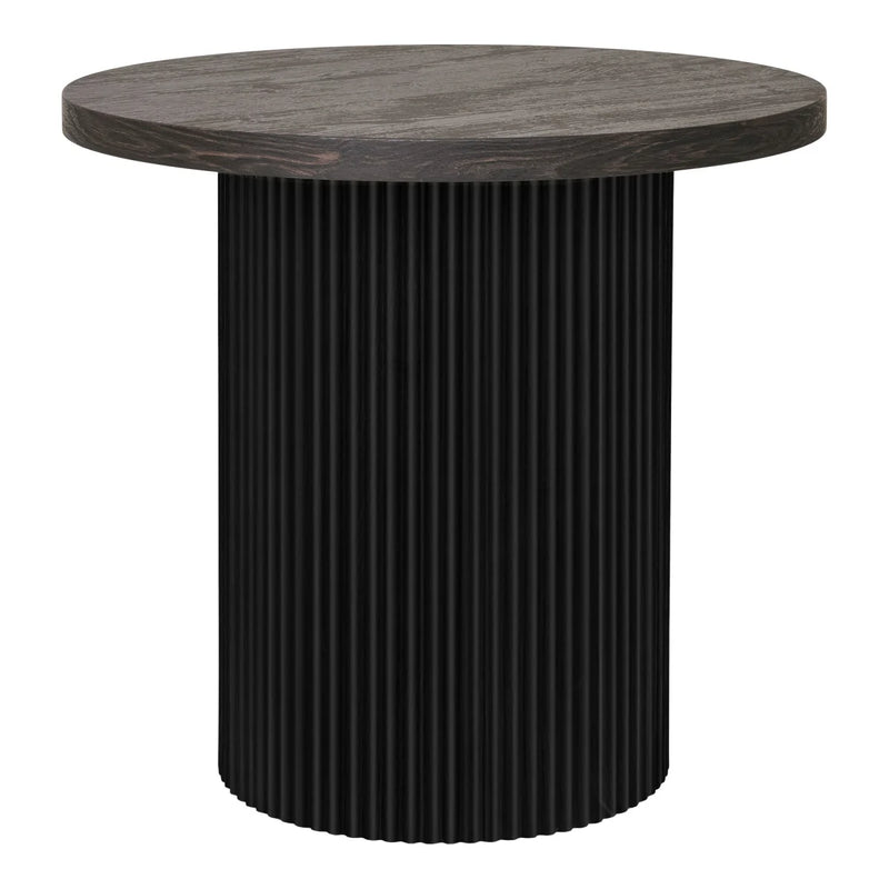 Runder Beistelltisch aus MDF in Dunkelbraun ø48x45 cm