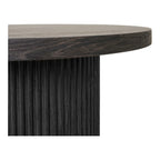 Table d’appoint ronde en MDF brun foncé ø48x45 cm
