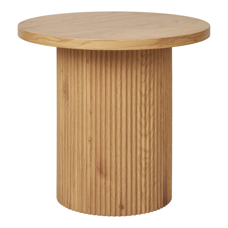Runder Beistelltisch aus MDF Natur ø48x45 cm