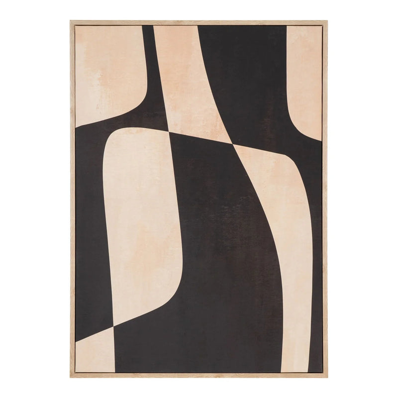 Abstraktes Wandbild in Braun und Beige 50x70 cm
