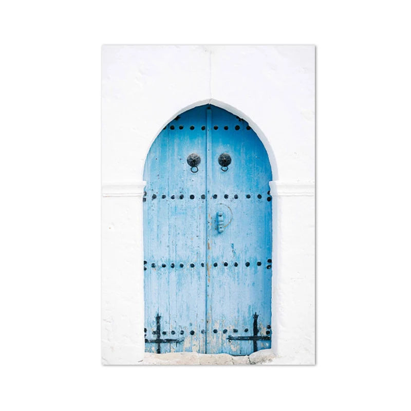Kunstdruck blaues orientalisches Tor