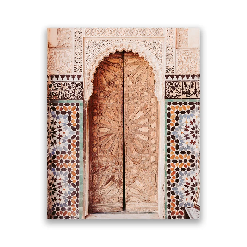 Kunstdruck orientalisches Tor und Mosaik