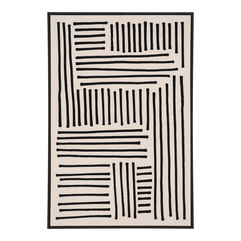 Leinwandbild in Schwarz und Beige 60x90 cm mit MDF-Rahmen