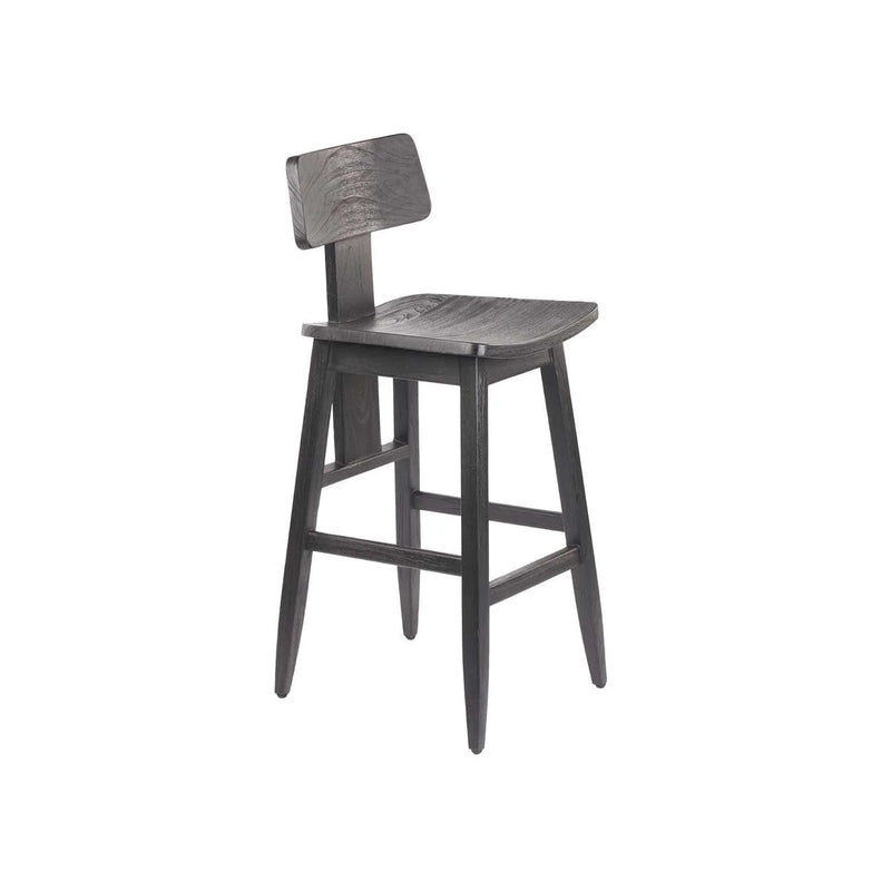 Eleganter Barhocker aus Holz in Schwarz 109 cm